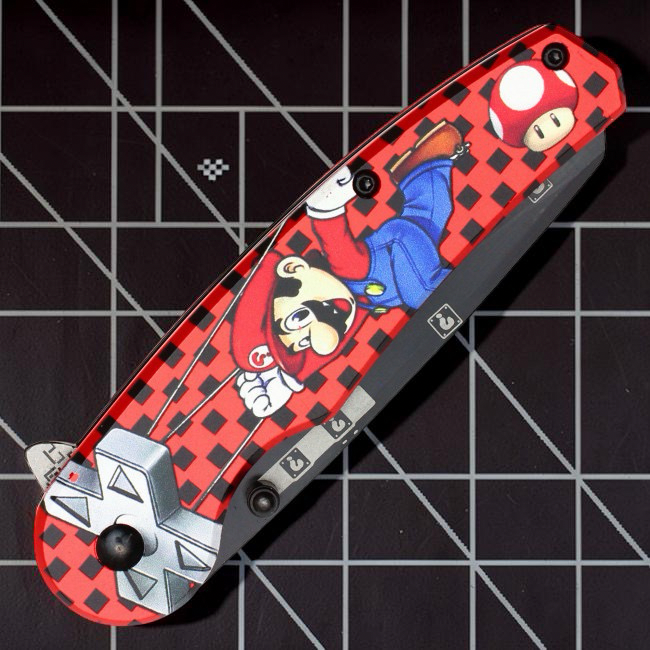 Power-Up retro pocket knife — product view