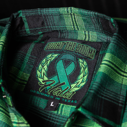 Women’s Fight The Stigma Flannel Shirt by Hales Speed Shop — additional product view