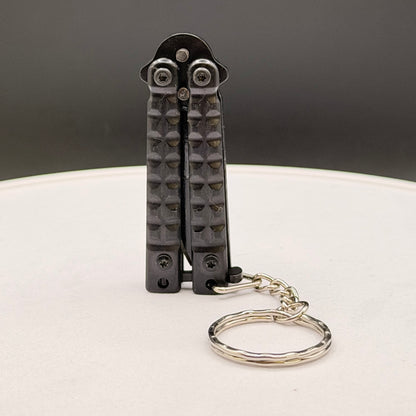 Mini Balisong Butterfly Knife Keychain