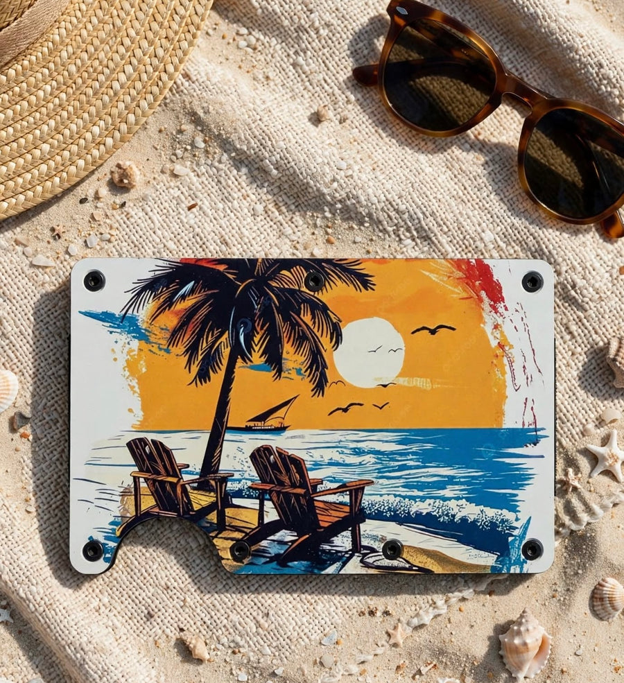 Sitting On My Assets – Beach Lounger Metal Wallet