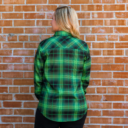 Women’s Fight The Stigma Flannel Shirt by Hales Speed Shop — additional product view