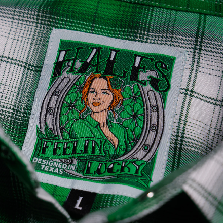 Women’s Feeling Lucky Flannel Shirt by Hales Speed Shop — additional product view