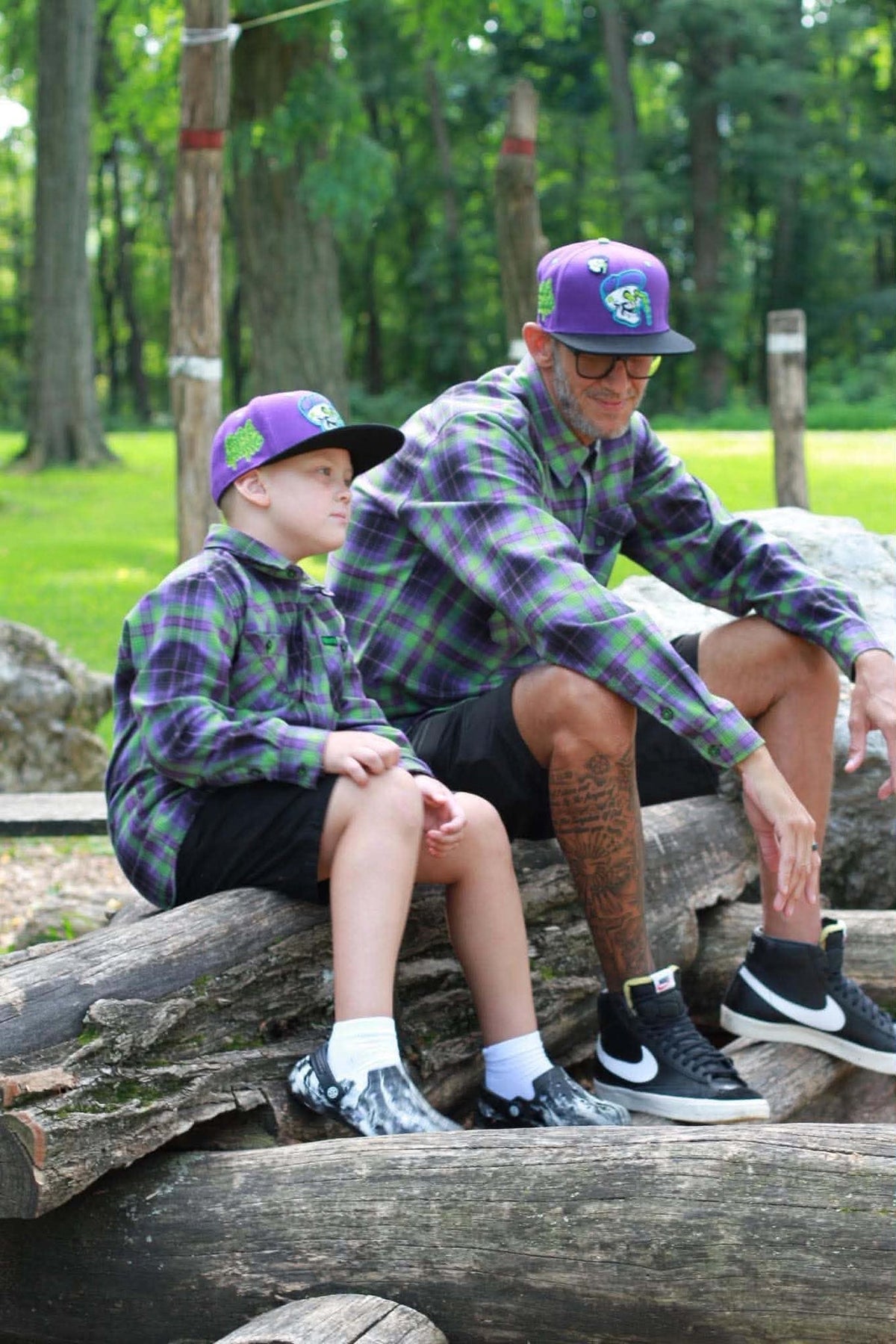 Youth Slimey Bonehead Snapback by Clutch & Throttle — side view