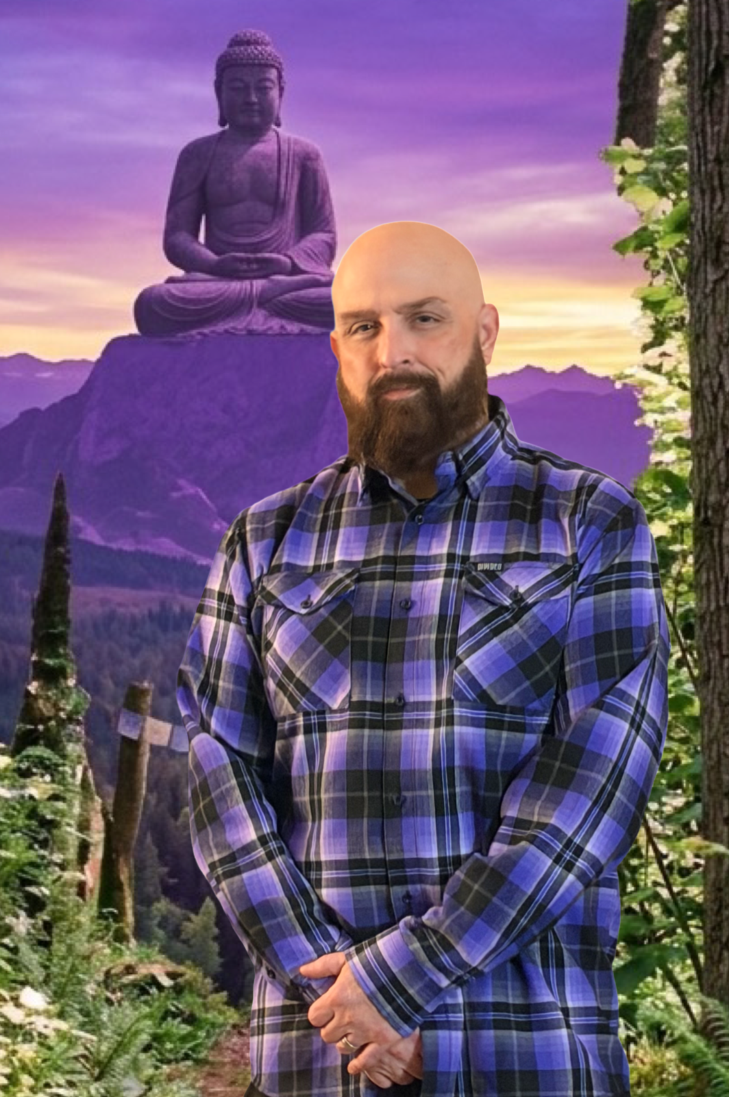 Men's Buddha Flannel Shirt by Divided Flannel Co. — additional image
