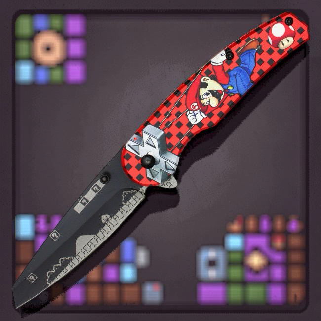 Power-Up retro pocket knife by Flannel Daddy Loot