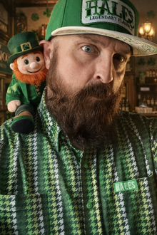 Men’s Green Cheyenne Shaka Short-Sleeve Shirt by Hales Speed Shop — additional product view
