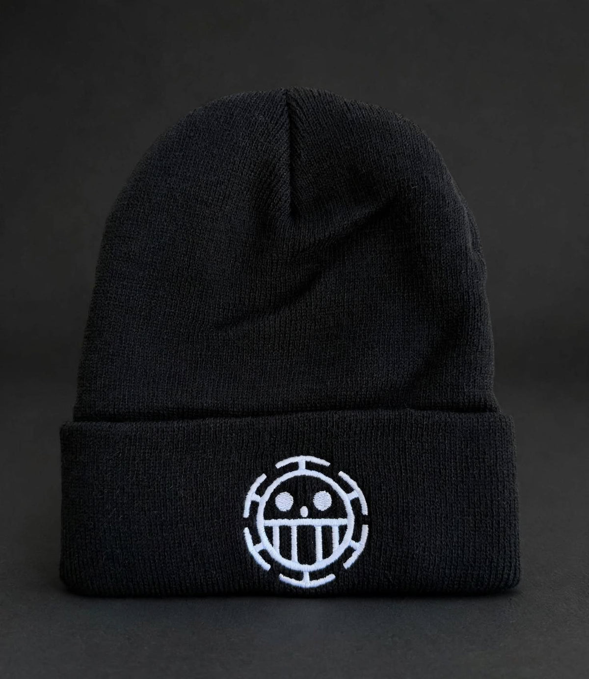 Straw Hat Crew knit beanie with embroidered front design