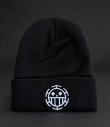 Straw Hat Crew knit beanie with embroidered front design