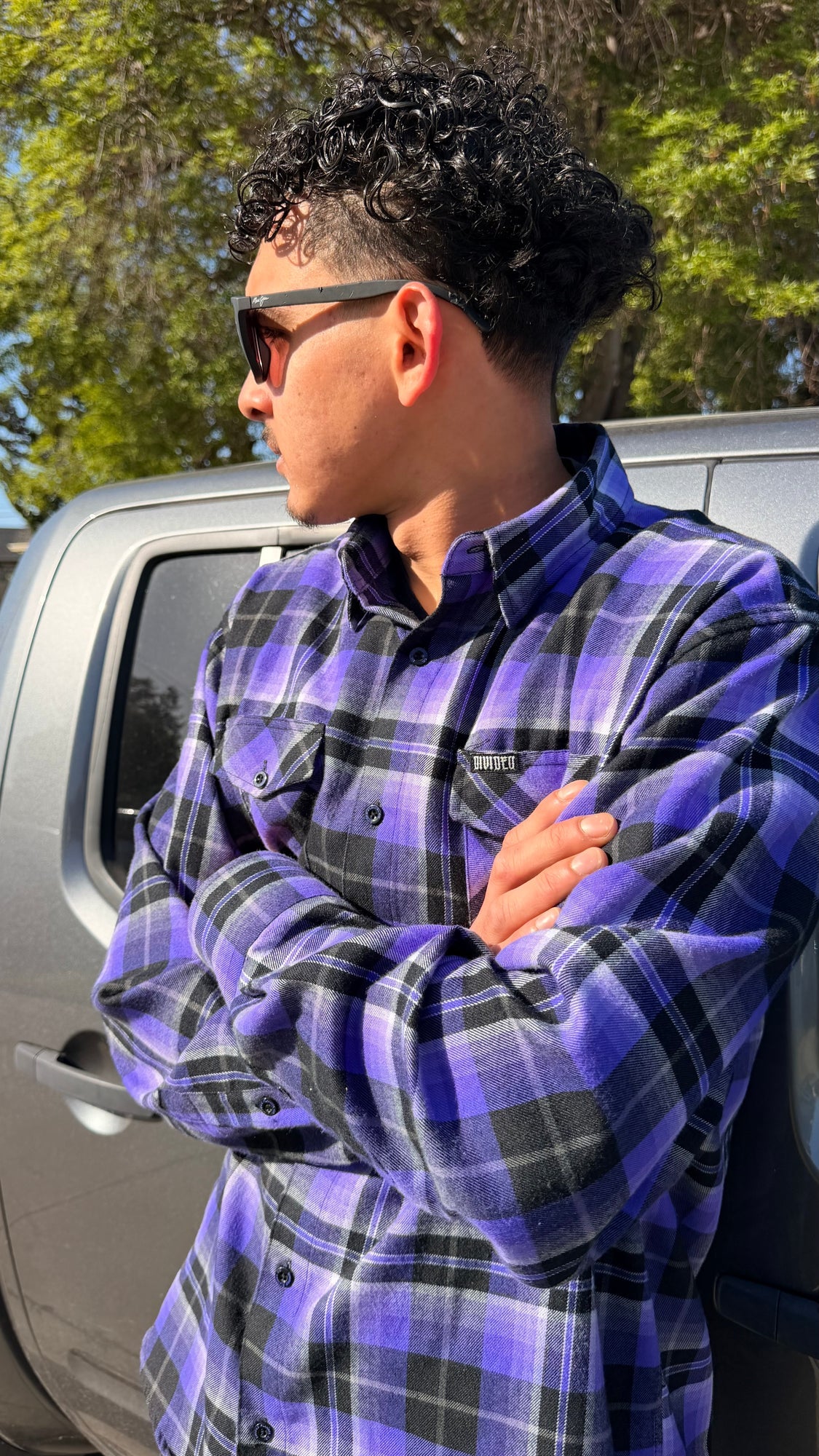 Men's Buddha Flannel Shirt by Divided Flannel Co. — flannel detail