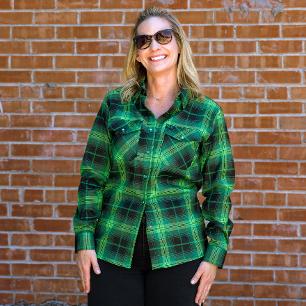 Women’s Fight The Stigma Flannel Shirt by Hales Speed Shop — additional product view