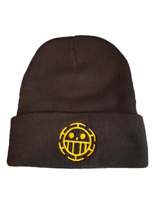 Straw Hat Crew knit beanie with embroidered front design