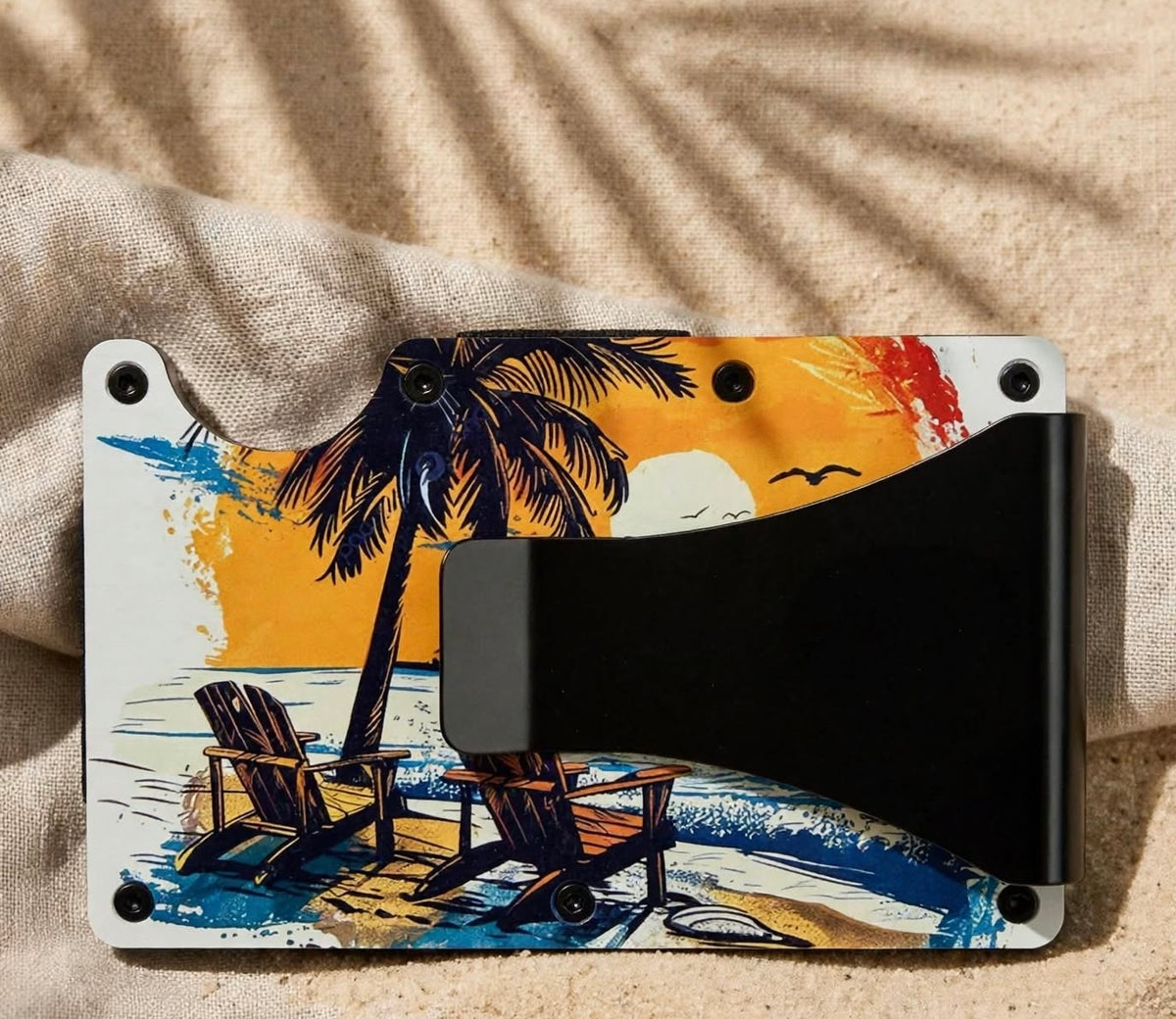 Sitting On My Assets – Beach Lounger Metal Wallet