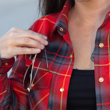 Women’s Tuefel Hunden Flannel Shirt by Hales Speed Shop — additional product view