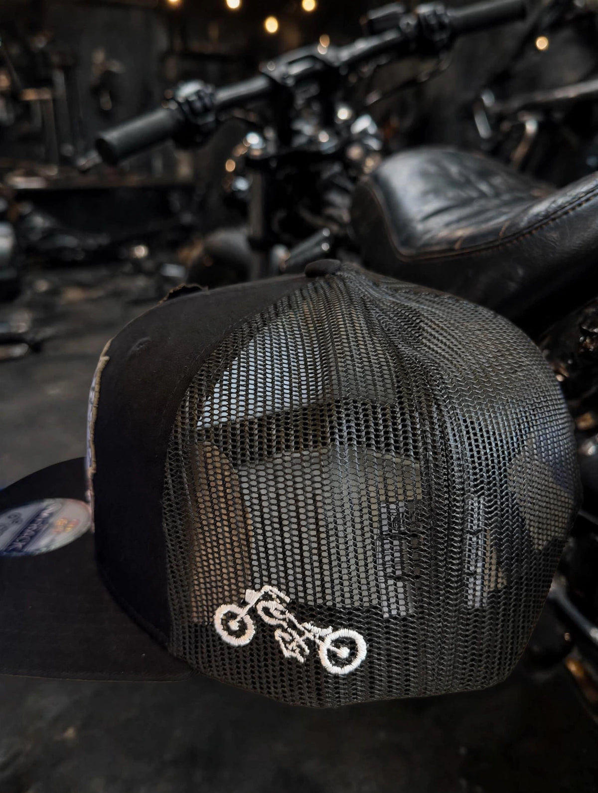 Speed Racer Mesh Snapback by Clutch & Throttle — mesh back detail