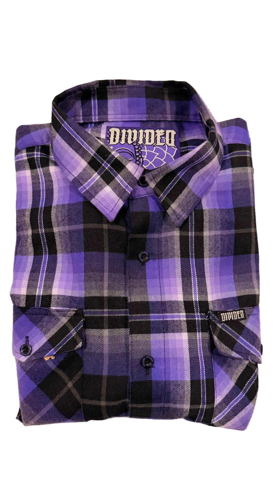 Men's Buddha Flannel Shirt by Divided Flannel Co. — shirt detail