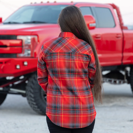 Women’s Tuefel Hunden Flannel Shirt by Hales Speed Shop — additional product view