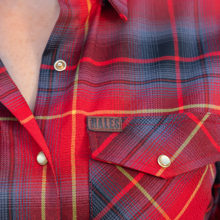 Women’s Tuefel Hunden Flannel Shirt by Hales Speed Shop — additional product view