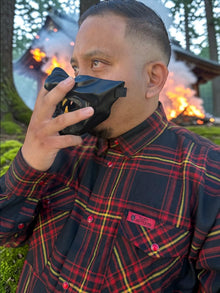 Men’s Gladhatters Hannya Flannel Shirt by Divided Flannel Co. — additional product view