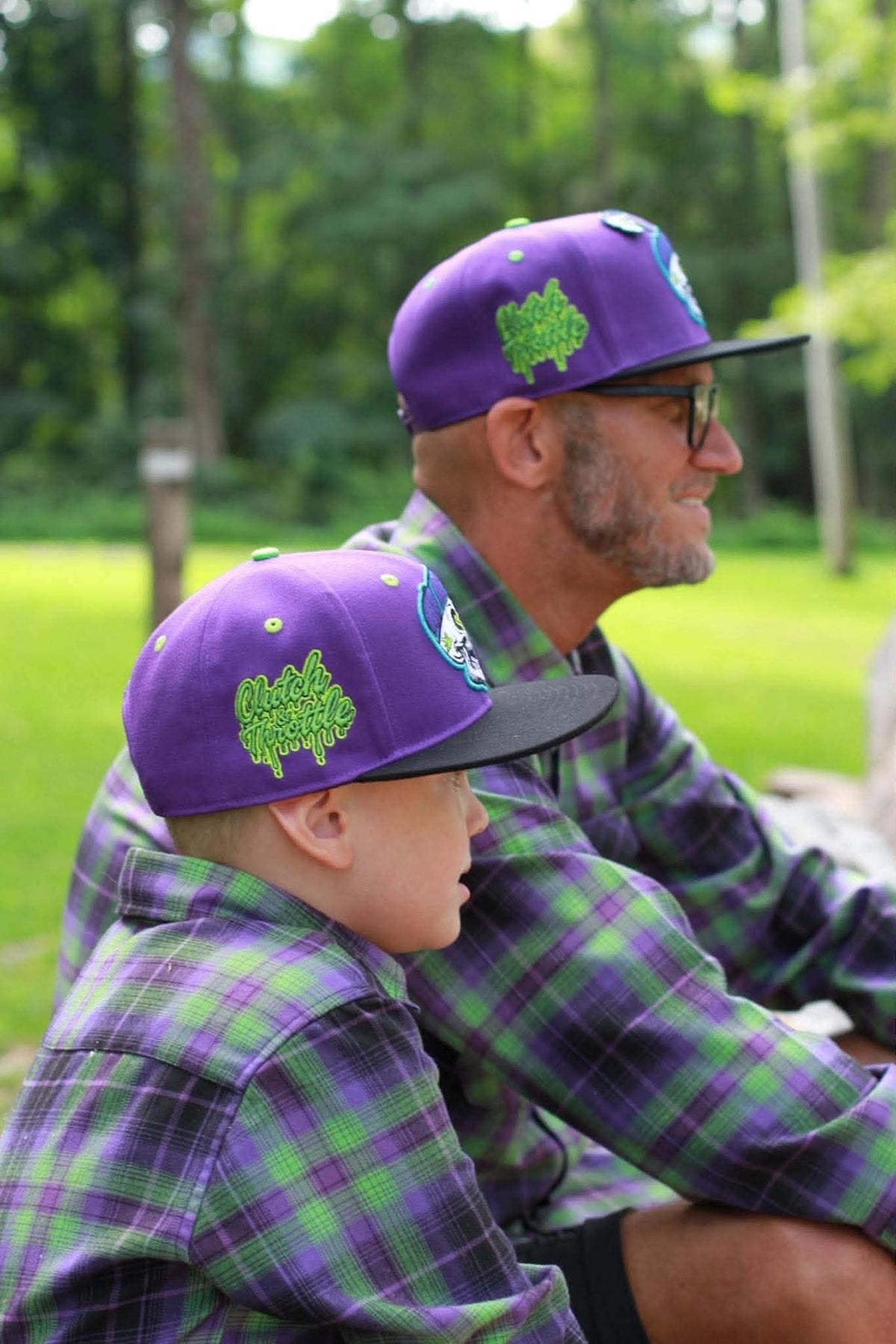Youth Slimey Bonehead Snapback by Clutch & Throttle — additional view