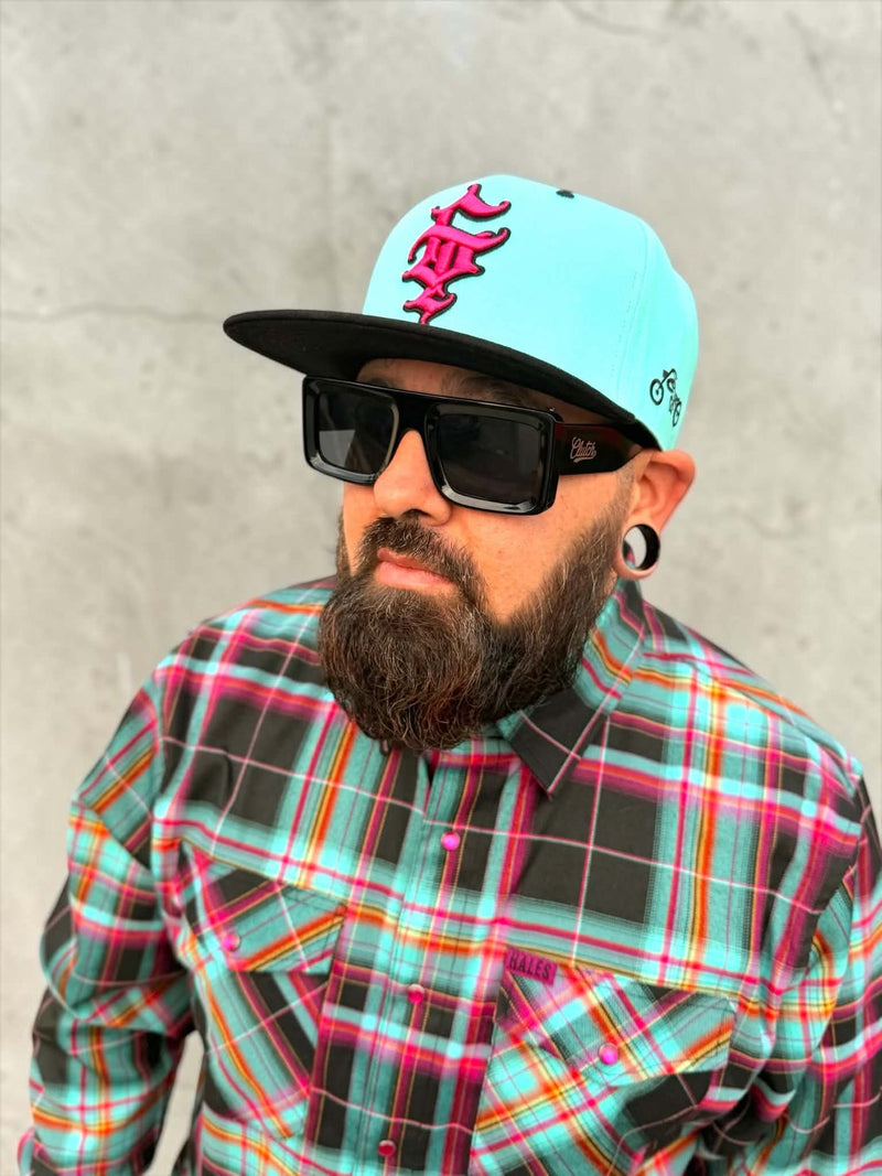 G’d Up Teal Snapback by Clutch & Throttle