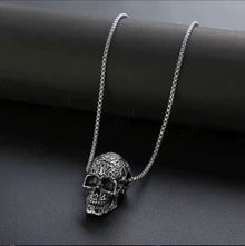 Dead Serious sugar skull pendant necklace detailed close-up