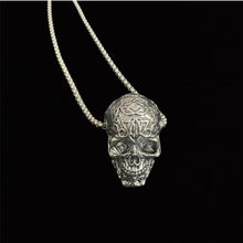 Dead Serious skull necklace filigree pendant detail