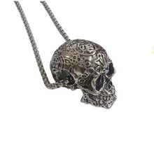 Dead Serious stainless steel skull pendant necklace product view