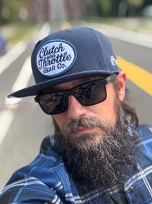 Clutch and Throttle Grease Monkey snapback detail view