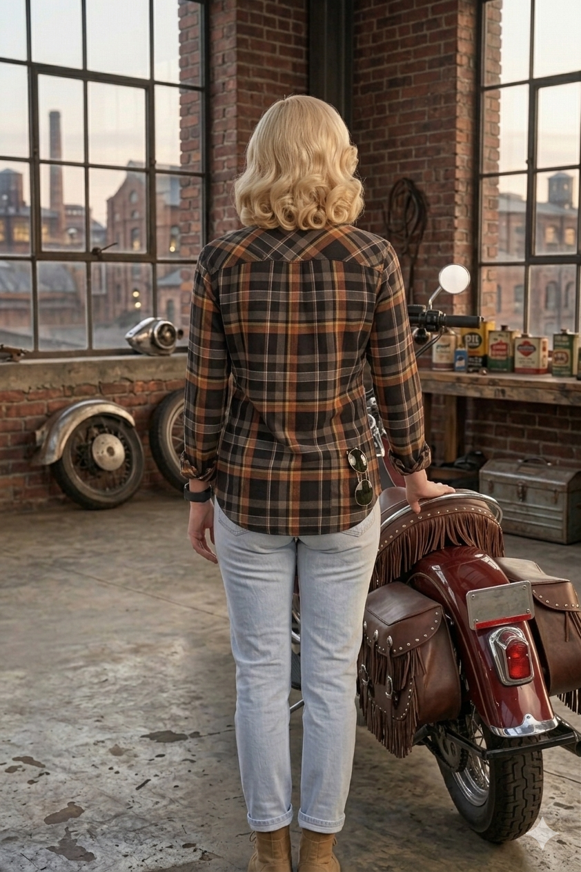 Women’s Crow Flannel Shirt by Divided Flannel Co. — additional product view