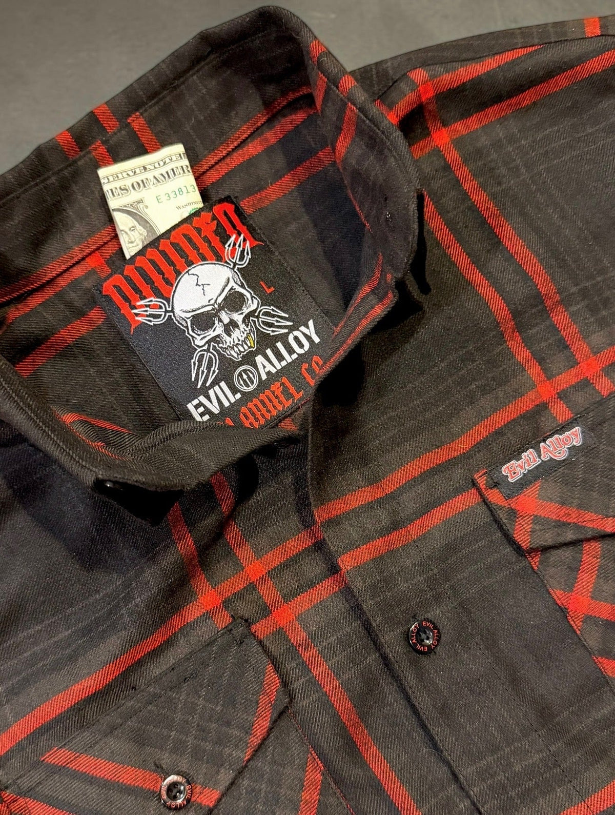 Men’s Evil Alloy Flannel Shirt by Divided Flannel Co. — additional product view