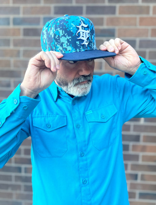 G’d Up Snapback (Digital Camo Blue)