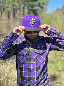 G’d Up Snapback (Purple) — close-up view