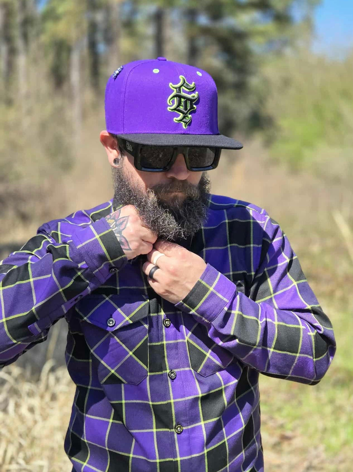 G’d Up Snapback (Purple) — alternate angle