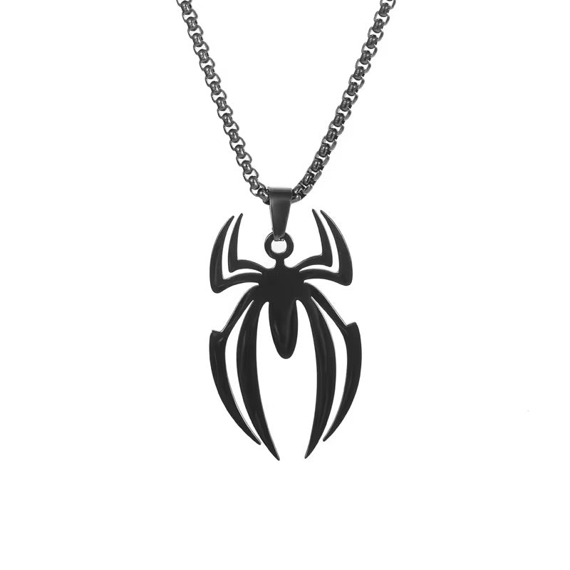 Eight-Legged Menace spider pendant necklace close-up product view