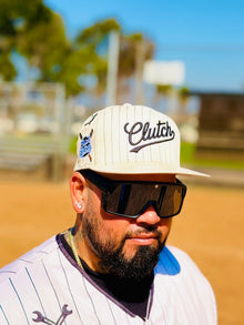 OG Slugger Off-White Snapback by Clutch & Throttle — detail view