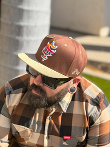 G’d Up Low Rider Snapback worn with brown plaid flannel