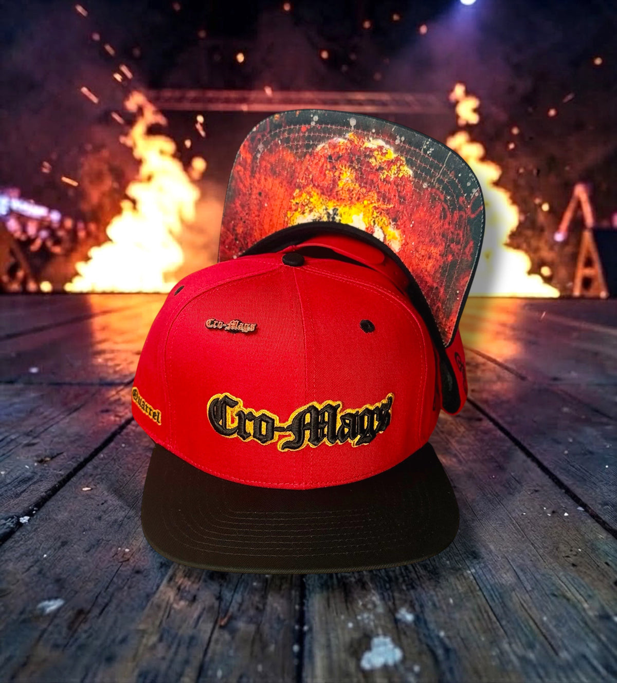 Clutch & Throttle Cro-Mags SnapBack underbrim artwork