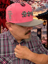 Divided Flannel Co. Seppuku snapback pink crown with gray brim