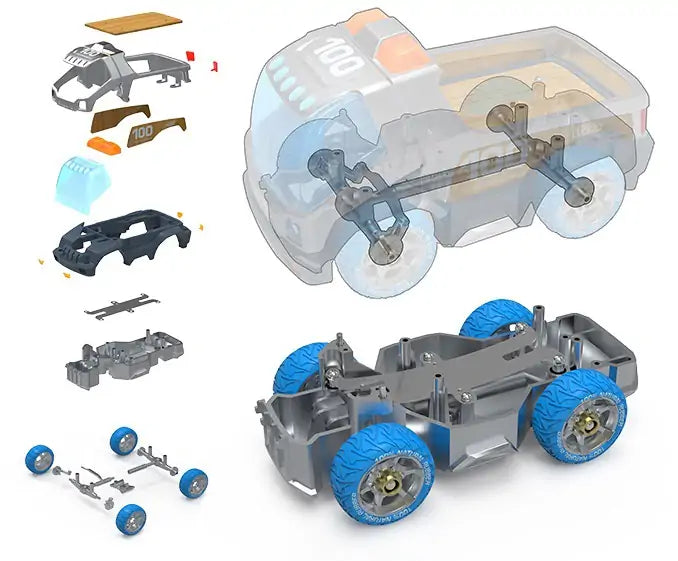 Enduro Truck by Thoughtful Toys — toy truck view