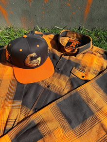 Monte Strong black and orange snapback hat original product photo