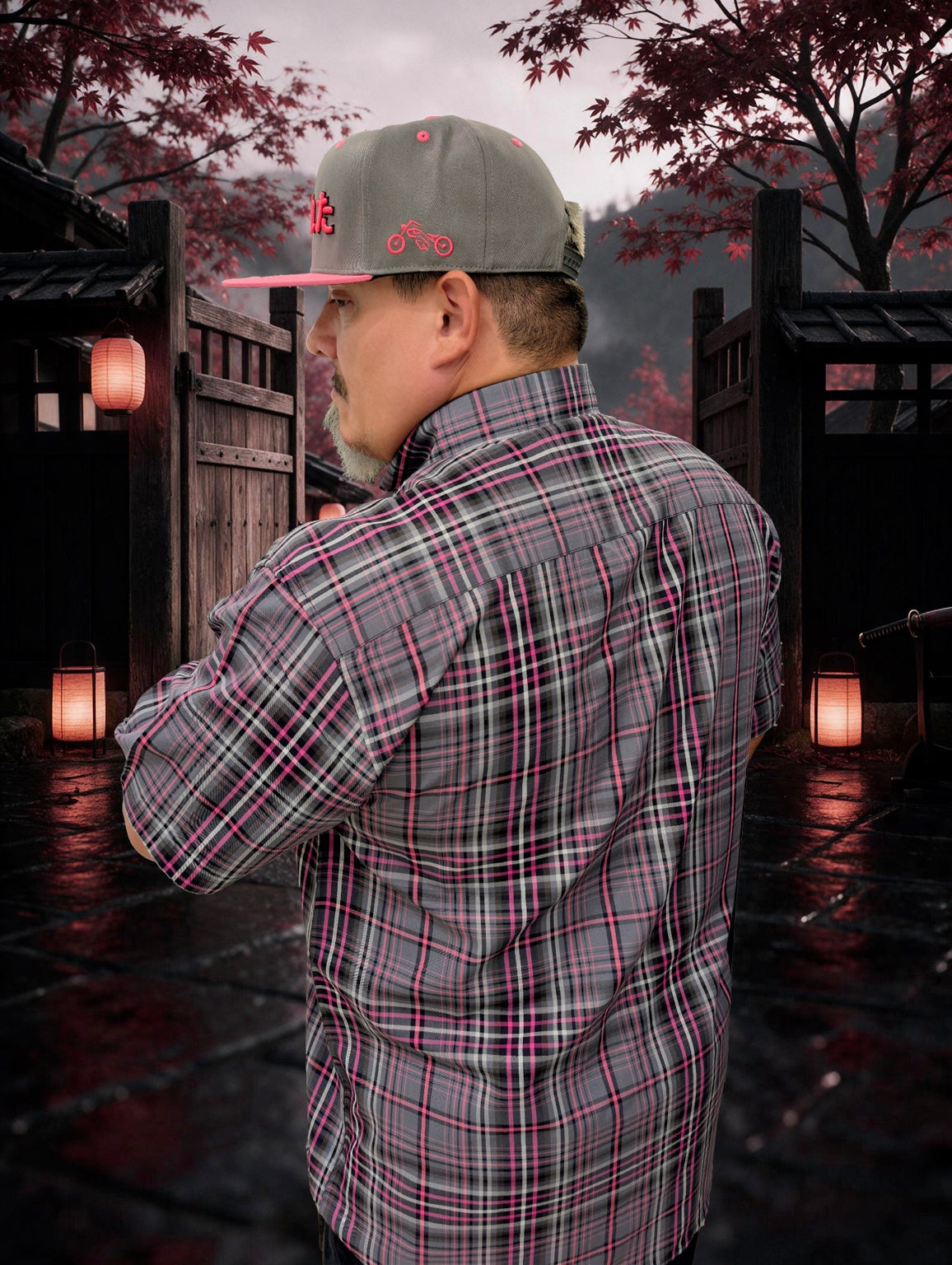 Divided Flannel Co. Seppuku bamboo short sleeve shirt back view