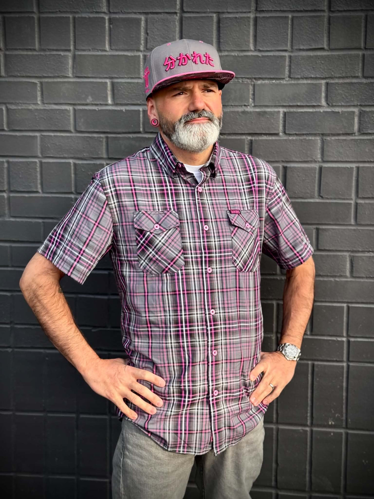 Men's Divided Flannel Co. Seppuku bamboo short sleeve shirt model photo