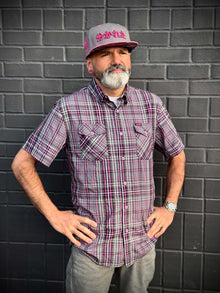 Men's Divided Flannel Co. Seppuku bamboo short sleeve shirt model photo